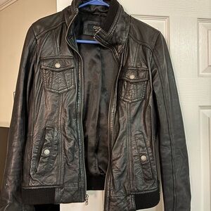 Guess leather jacket size SMALL